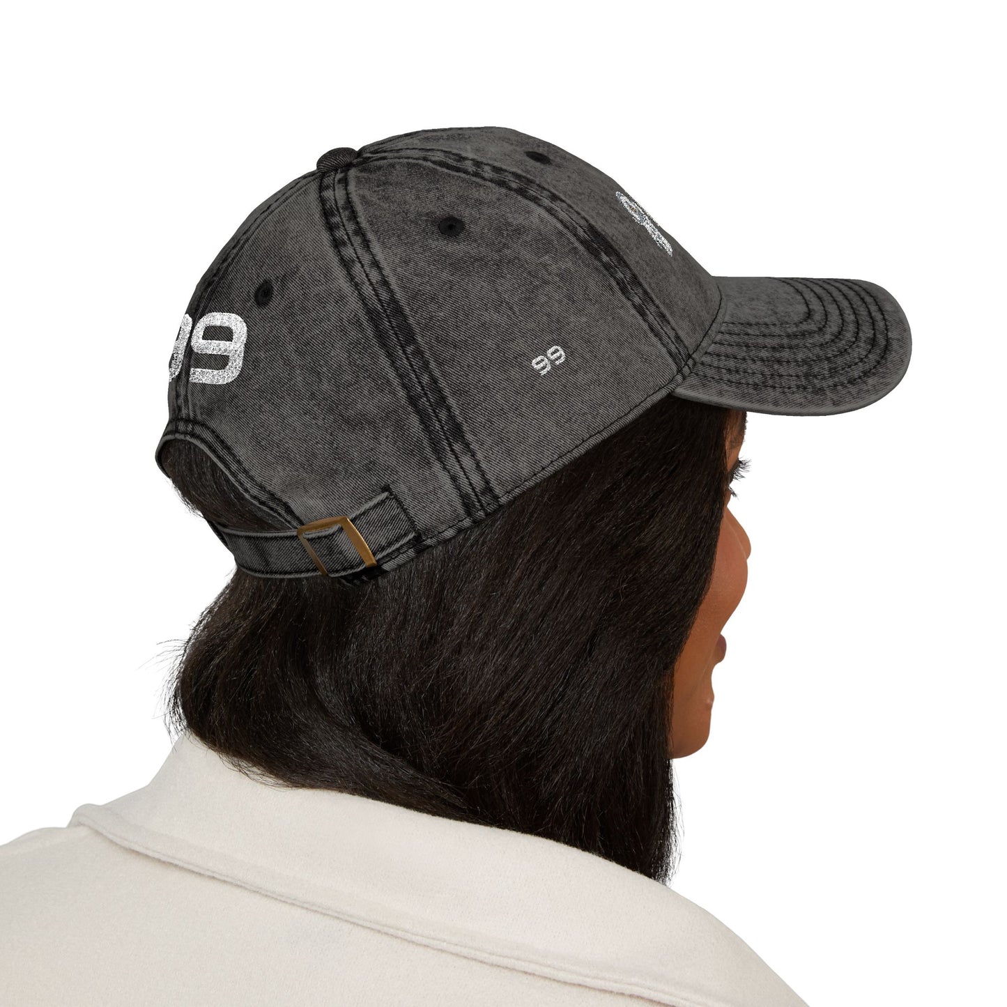 Embroidered Vintage Cap – 'Mode99' Distressed Baseball Hat