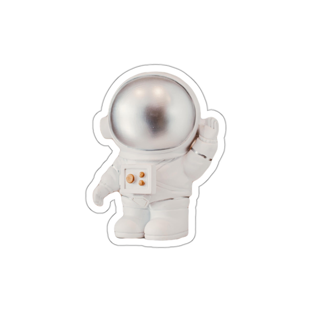 Astronaut Die-Cut Sticker — Cute Space Helmet Vinyl Sticker for Laptops & Journals