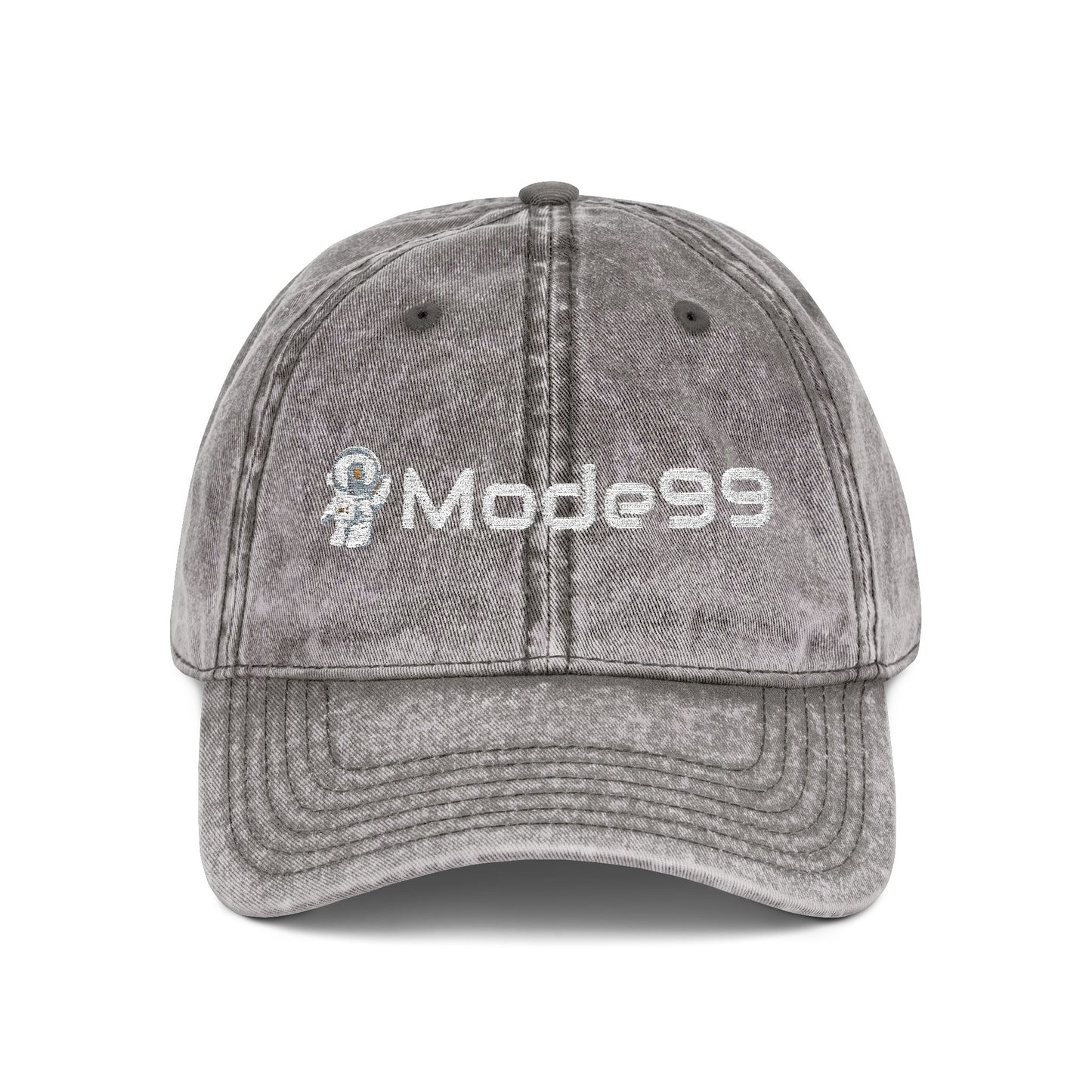 Embroidered Vintage Cap – 'Mode99' Distressed Baseball Hat