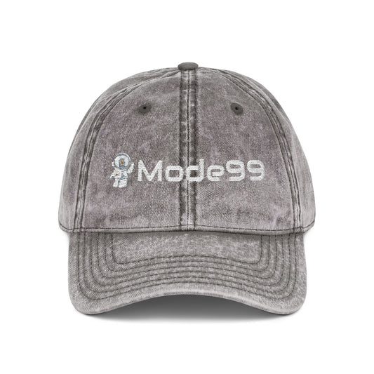 Embroidered Vintage Cap – 'Mode99' Distressed Baseball Hat