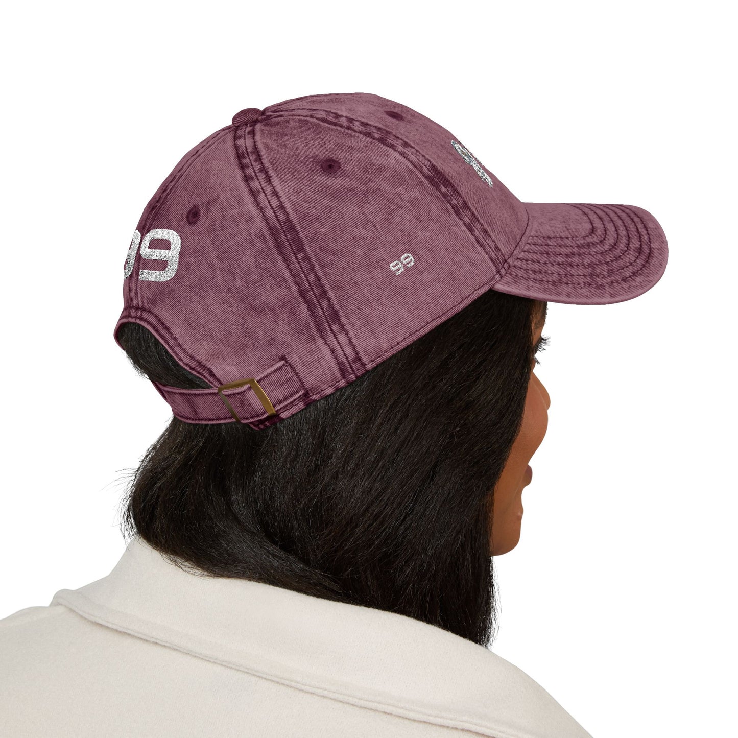 Embroidered Vintage Cap – 'Mode99' Distressed Baseball Hat